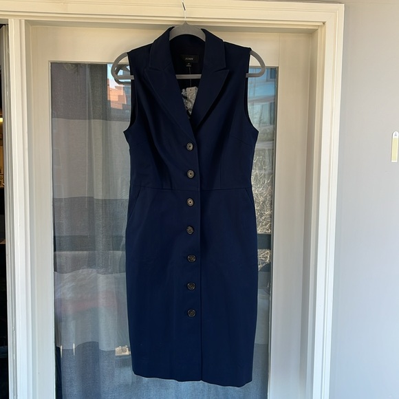 NWT JCREW Blazer-dress in bi-stretch cotton - Picture 2 of 10